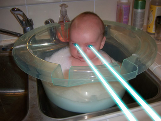 Illustration for article titled Babies With Laser Eyes: Nadir Or Gutter Of Web Culture?